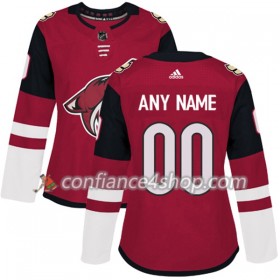 Adidas Maillot de Hockey Arizona Coyotes Personnaliser 2017-2018 Maroon Authentic - Femme